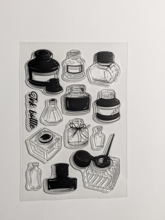 Ink Bottle Stamps For Ink Swatching