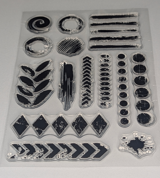 14 Individual Clear Silicone Stamps