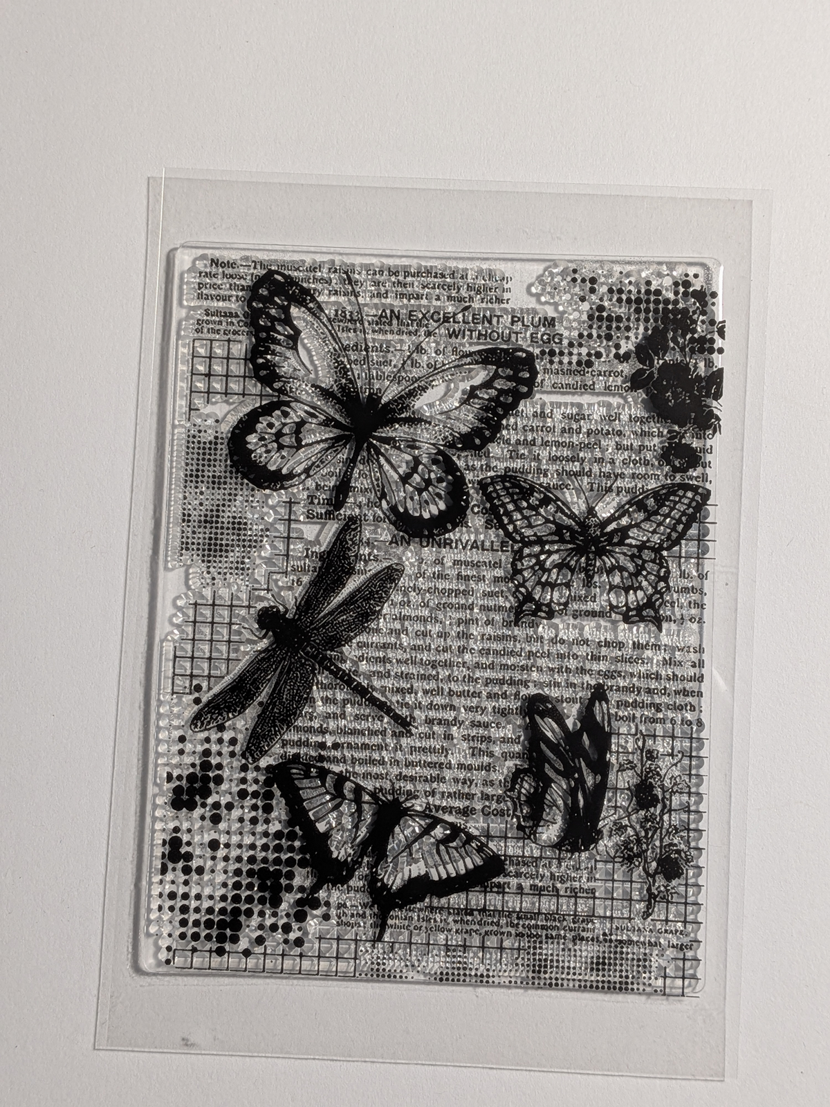 1 Large Butterfly Stamp For Backgrounds