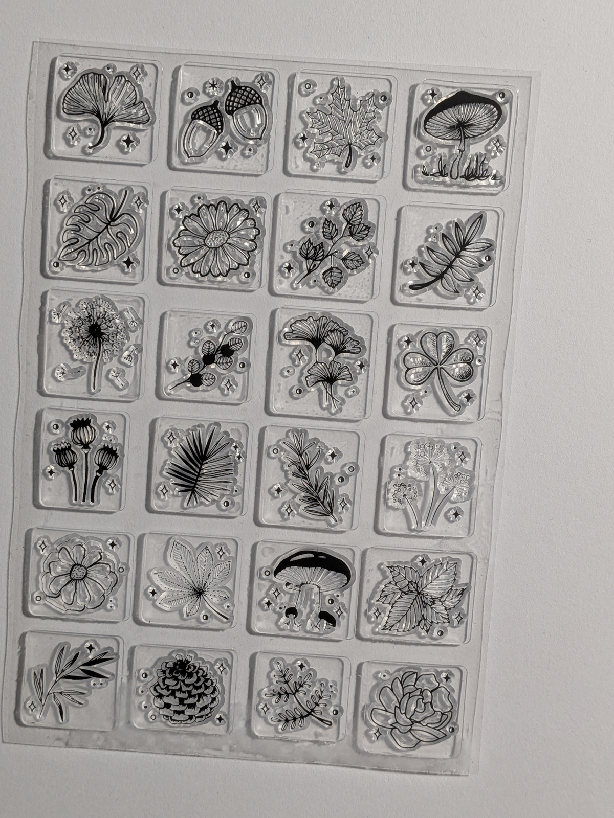 24 Botanical Clear Stamp Designs