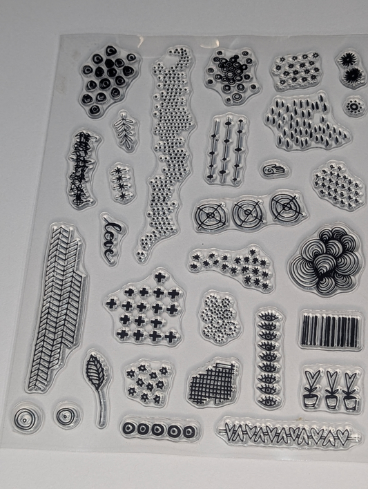 30 Artistic Details Clear Silicone Stamps