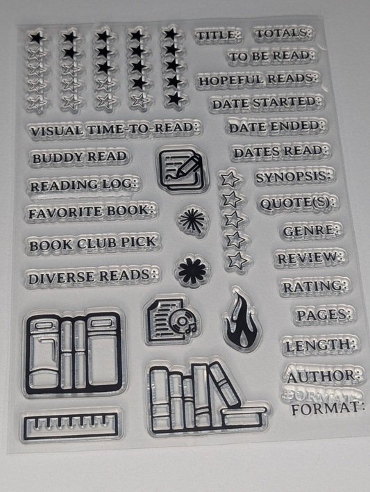Book Review Stamp Set
