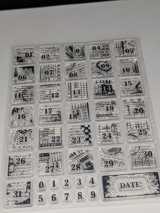 Square Date Tiles 1 to 31