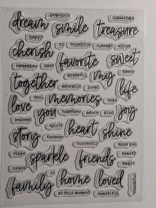 Words Written In Script And Typewriter Font